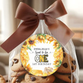 1歳の誕生日を迎えるなんて甘いフローラ ラウンドシール