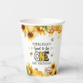 1歳の誕生日を迎えるなんて甘いフローラ 紙コップ (裏面)