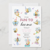 1歳の誕生日を迎えるのはおもしろいだ 招待状 (正面)