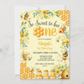 1歳の誕生日を迎えるのはとても甘い 招待状 (正面)