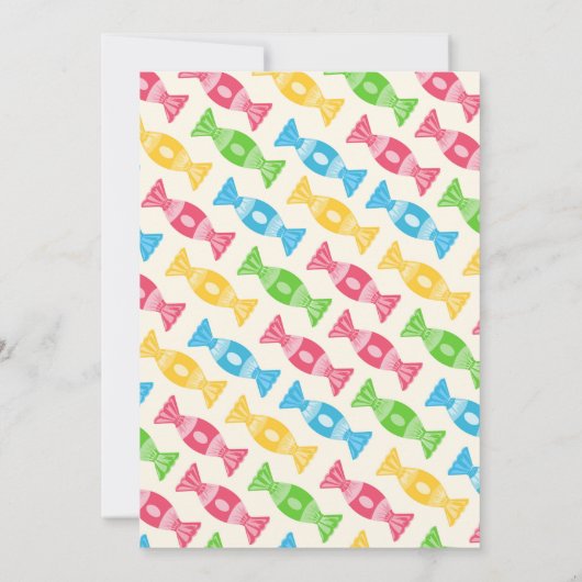 1歳の誕生日アイスクリームベビーガールパーティー 招待状 (裏面)