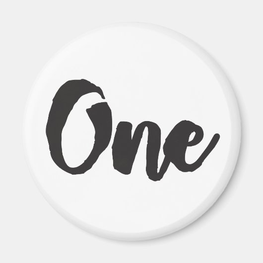 1歳の誕生日アート最初の誕生日1歳 マグネット (正面)