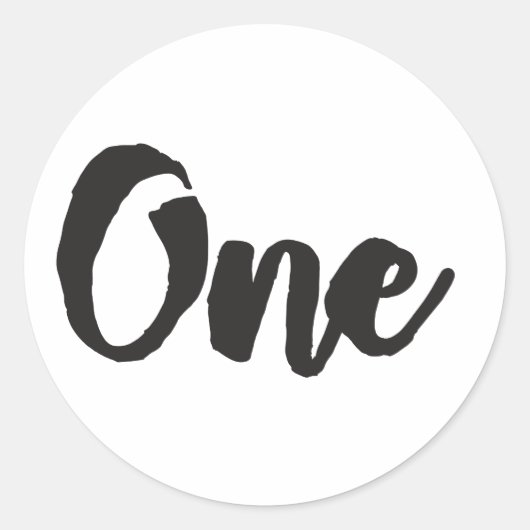 1歳の誕生日アート最初の誕生日1歳 ラウンドシール (正面)