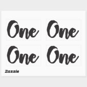 1歳の誕生日アート最初の誕生日1歳 長方形シール (シート)