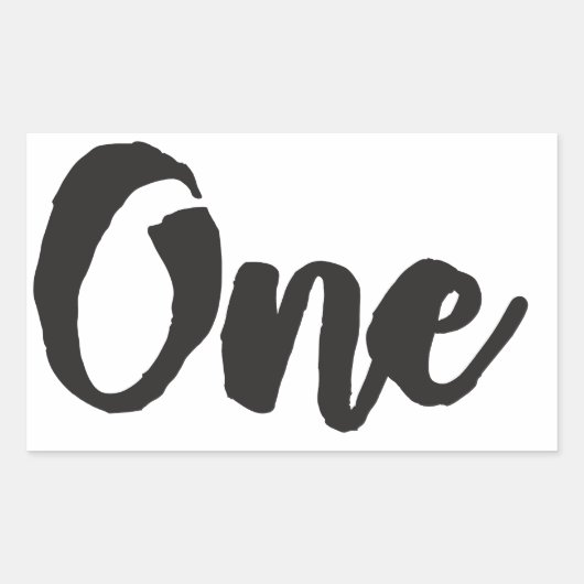 1歳の誕生日アート最初の誕生日1歳 長方形シール (正面)