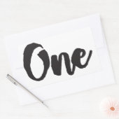 1歳の誕生日アート最初の誕生日1歳 長方形シール (封筒)