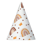 1歳の誕生日オネダーフルテラコッタレインボー パーティーハット (左)
