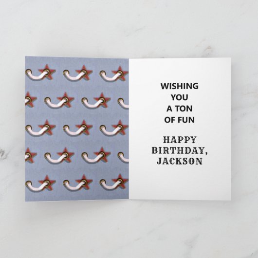 1歳の誕生日カウボーイ カード (内部)