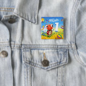 1歳の誕生日カスタムバッジLittle Ladybug範囲 缶バッジ (インサイチュ)