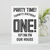 1歳の誕生日カスタムパーソナライズされた招待状 招待状 (スタンド正面)