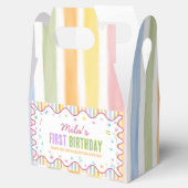 1歳の誕生日カラフルパーティー フェイバーボックス (オープン)