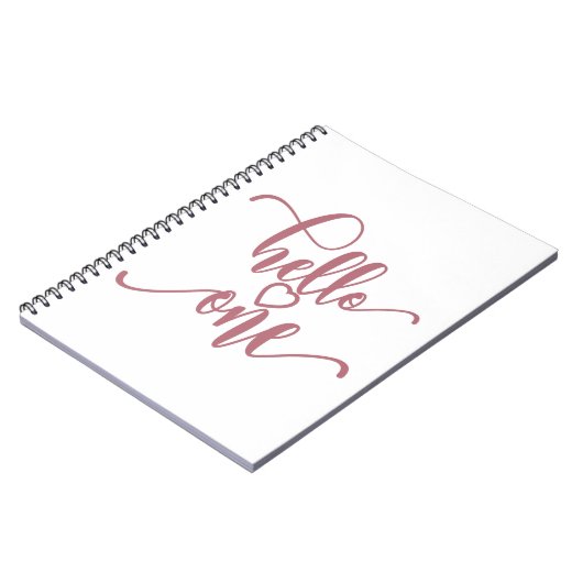 1歳の誕生日ガールズハローワンカワイイ1歳ベビー ノートブック (左側)