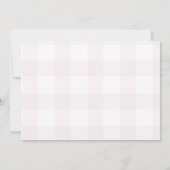 1歳の誕生日ガールピンクボウファンシーワンかわいい写真 招待状 (裏面)