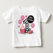 1歳の誕生日ケーキ ベビーTシャツ (正面)