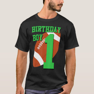 1歳の誕生日サッカー少年1年フィールドプレーヤー Tシャツ