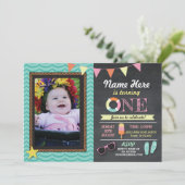 1歳の誕生日サマーロイスムフォトパーティー招待状 招待状 (スタンド正面)