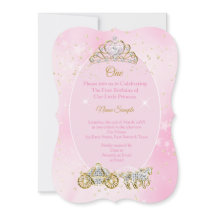 1歳の誕生日シンデレラピンクのキャリッジ写真