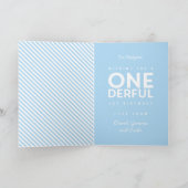 1歳の誕生日シンプルのカラフルタイポグラフィ カード (内部)