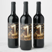 1歳の誕生日シール ワインラベル (ボトル)