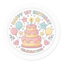1歳の誕生日ステッカー