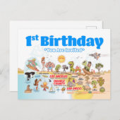 1歳の誕生日ソカル 案内ポストカード (正面/裏面)