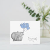 1歳の誕生日ゾウ感謝していズ ポストカード (スタンド正面)