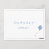 1歳の誕生日ゾウ感謝していズ ポストカード (裏面)