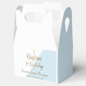 1歳の誕生日バプティスブルー男の赤ちゃん フェイバーボックス (オープン)