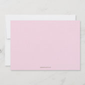 1歳の誕生日バプテスマ写真ピンク金ゴールドカスタム 招待状 (裏面)