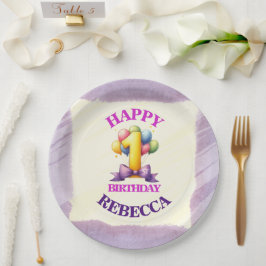 1歳の誕生日バルーン ペーパープレート
