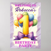 1歳の誕生日バルーン ポスター (正面)