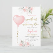 1歳の誕生日バレンタイン招待状 招待状 (スタンド正面)