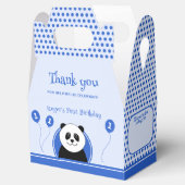 1歳の誕生日パンダブルーパーティー フェイバーボックス (オープン)