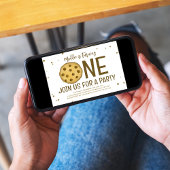 1歳の誕生日パーティーかわいいクッキー招待状 招待状