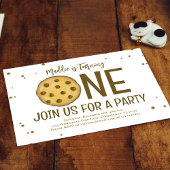 1歳の誕生日パーティーかわいいクッキー招待状 招待状