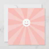 1歳の誕生日パーティーかわいい雛ガールサマー 招待状 (裏面)