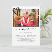 1歳の誕生日パーティーが1歳の誕生日を供給 招待状 (スタンド正面)