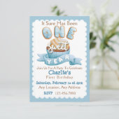 1歳の誕生日パーティーにおすすめの招待状「One Sweet Year」 招待状 (スタンド正面)