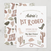 1歳の誕生日パーティーの招待状 招待状 (正面/裏面)