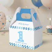 1歳の誕生日パーティーの男の子向けブルー ワン フェイバーボックス