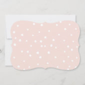 1歳の誕生日パーティーエレガントベビーピンクガールONE 招待状 (裏面)