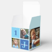 1歳の誕生日パーティー少年フォトコラージングブルー フェイバーボックス (オープン)