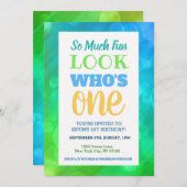 1歳の誕生日パーティー招待状の文言 招待状 (正面/裏面)