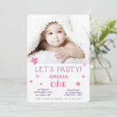 1歳の誕生日パーティー招待状カード 招待状 (スタンド正面)