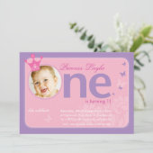 《1歳の誕生日パーティー招待状》 その1/2 招待状 (スタンド正面)