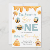 1歳の誕生日パーティー招待状 スイートすぎる 招待状 (正面)
