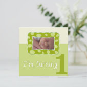 1歳の誕生日パーティー招待状 招待状 (スタンド正面)