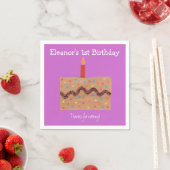1歳の誕生日パーティー スタンダードカクテルナプキン (インサイチュ)