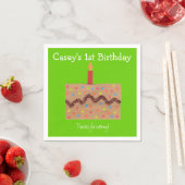 1歳の誕生日パーティー スタンダードカクテルナプキン (インサイチュ)