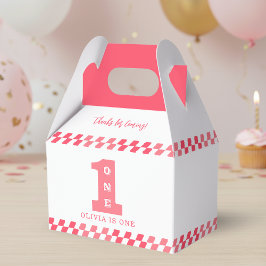 1歳の誕生日パーティー 女の子 ピンク ワン フェイバーボックス